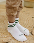 Crew Socks Striped 3 Pack - Olive + Scout