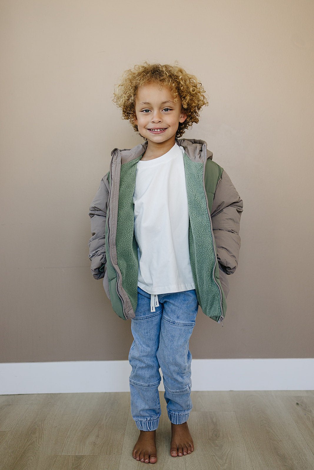 Blaze Puffer Coat - Olive + Scout