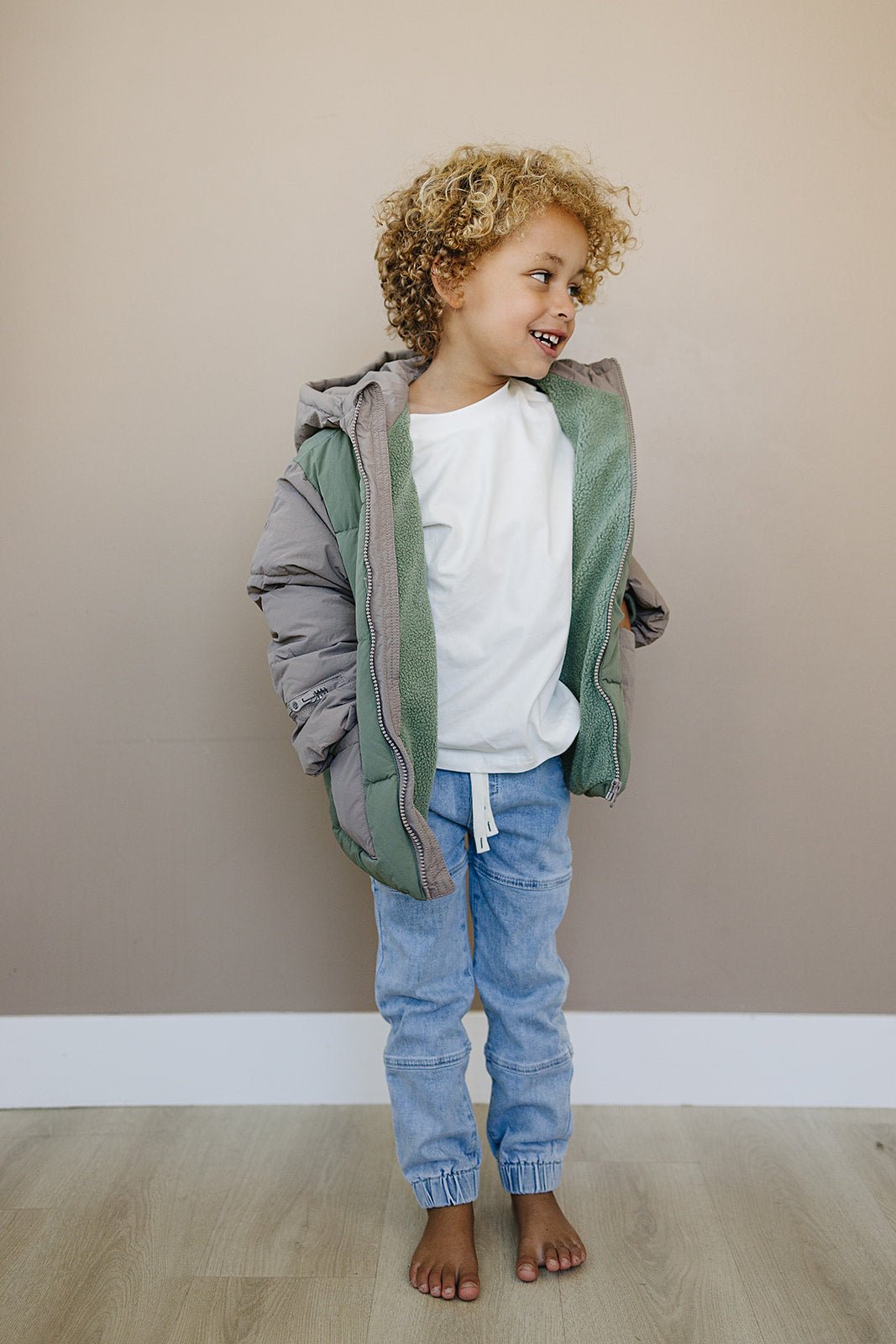 Blaze Puffer Coat - Olive + Scout