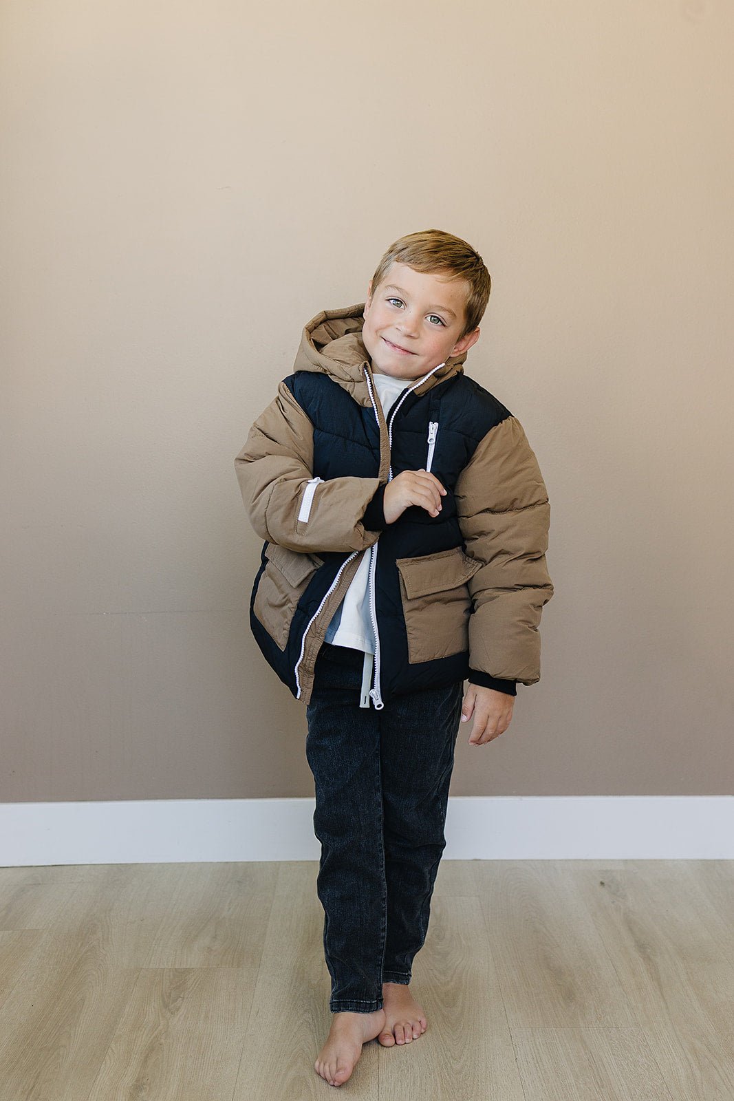 Blaze Puffer Coat - Olive + Scout
