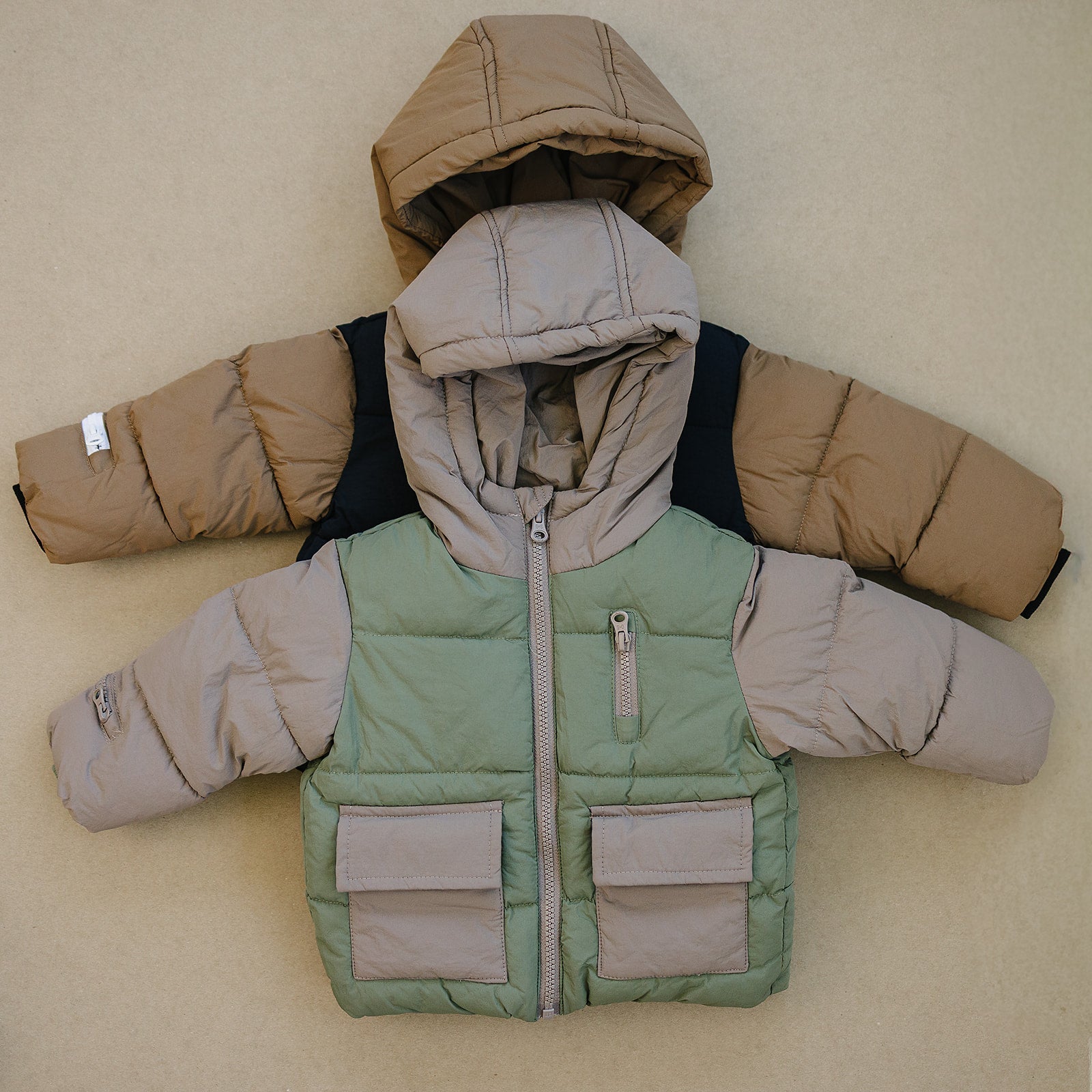 Blaze Puffer Coat - Olive + Scout
