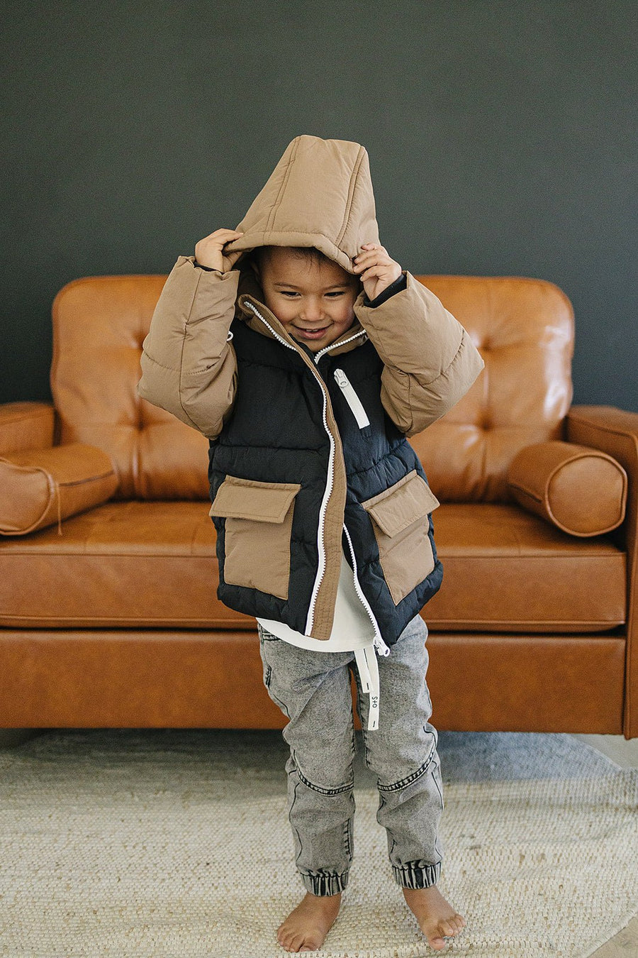 Blaze Puffer Coat - Olive + Scout