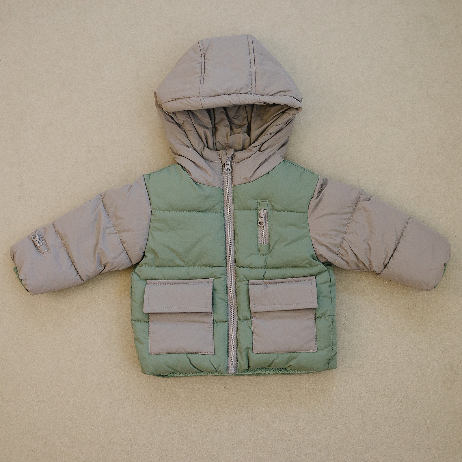 Blaze Puffer Coat - Olive + Scout