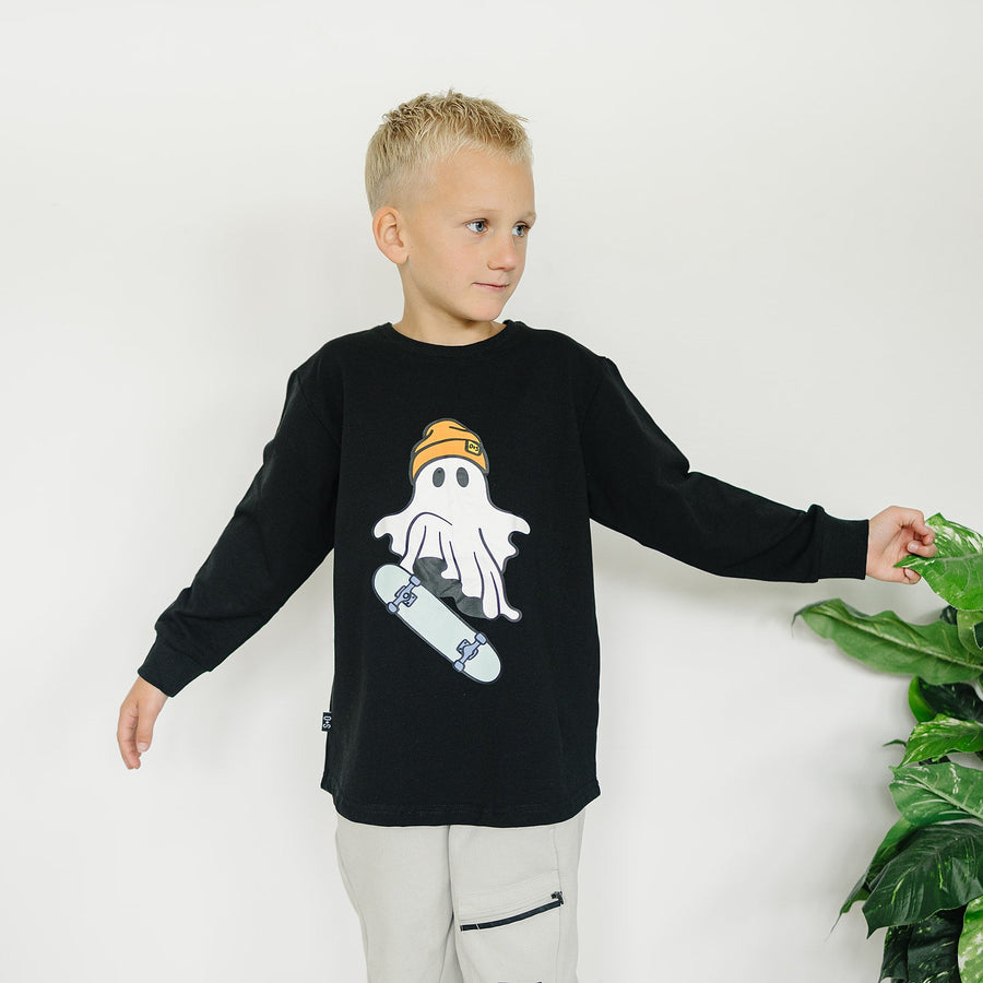 Boo Crew Long Sleeve - Olive + Scout