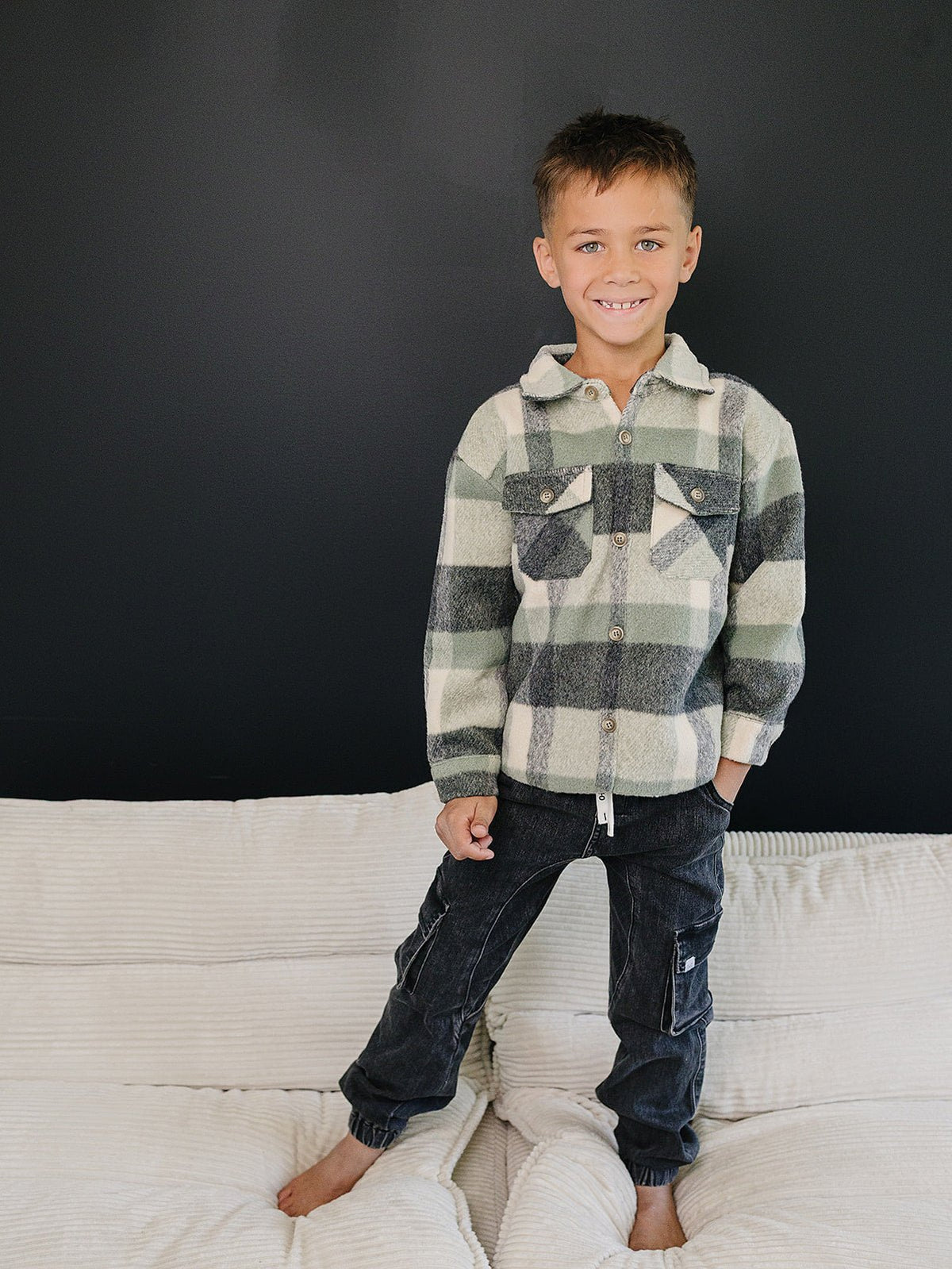 Bowen Shacket - Olive + Scout