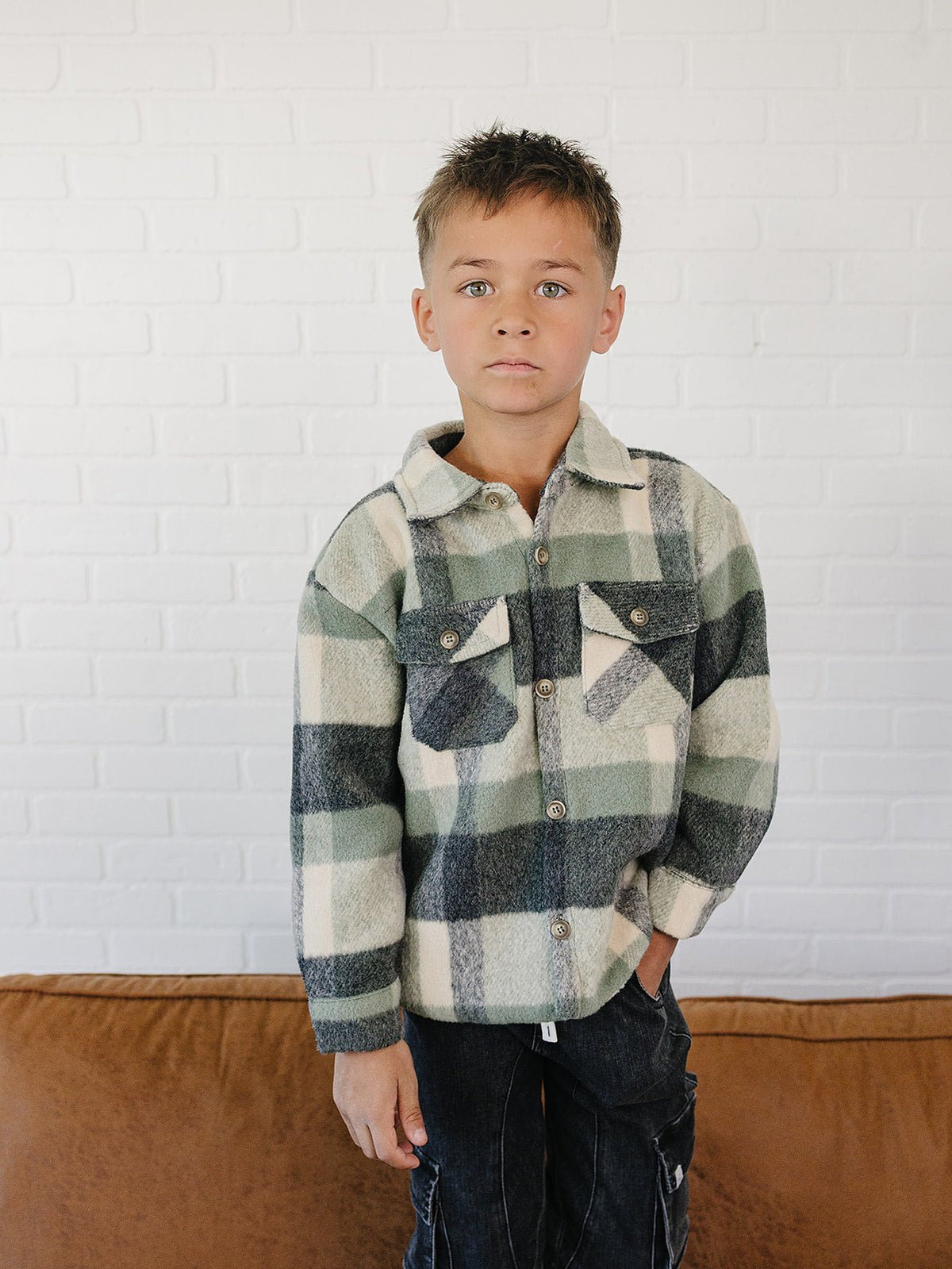 Bowen Shacket - Olive + Scout