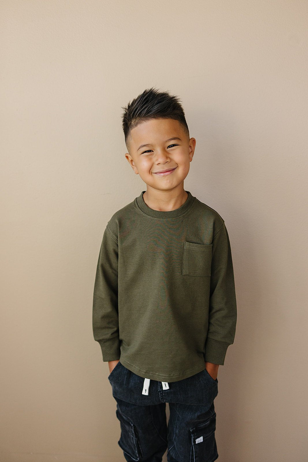 Cash Long Sleeve - Olive + Scout