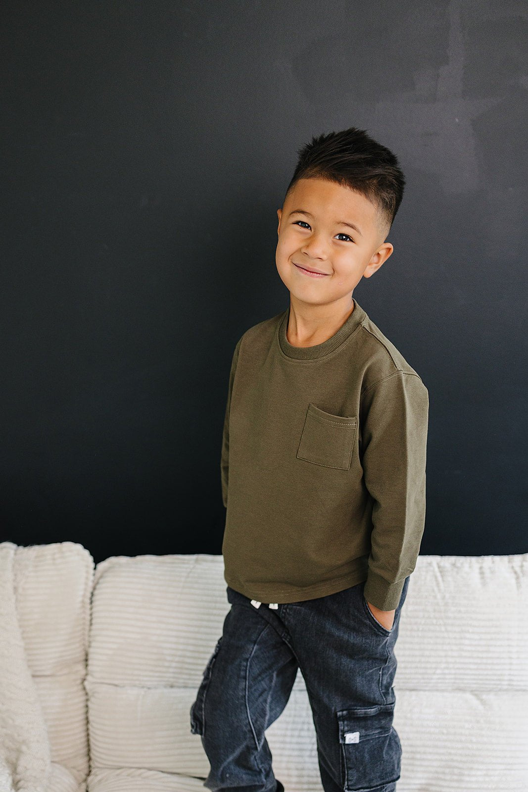 Cash Long Sleeve - Olive + Scout
