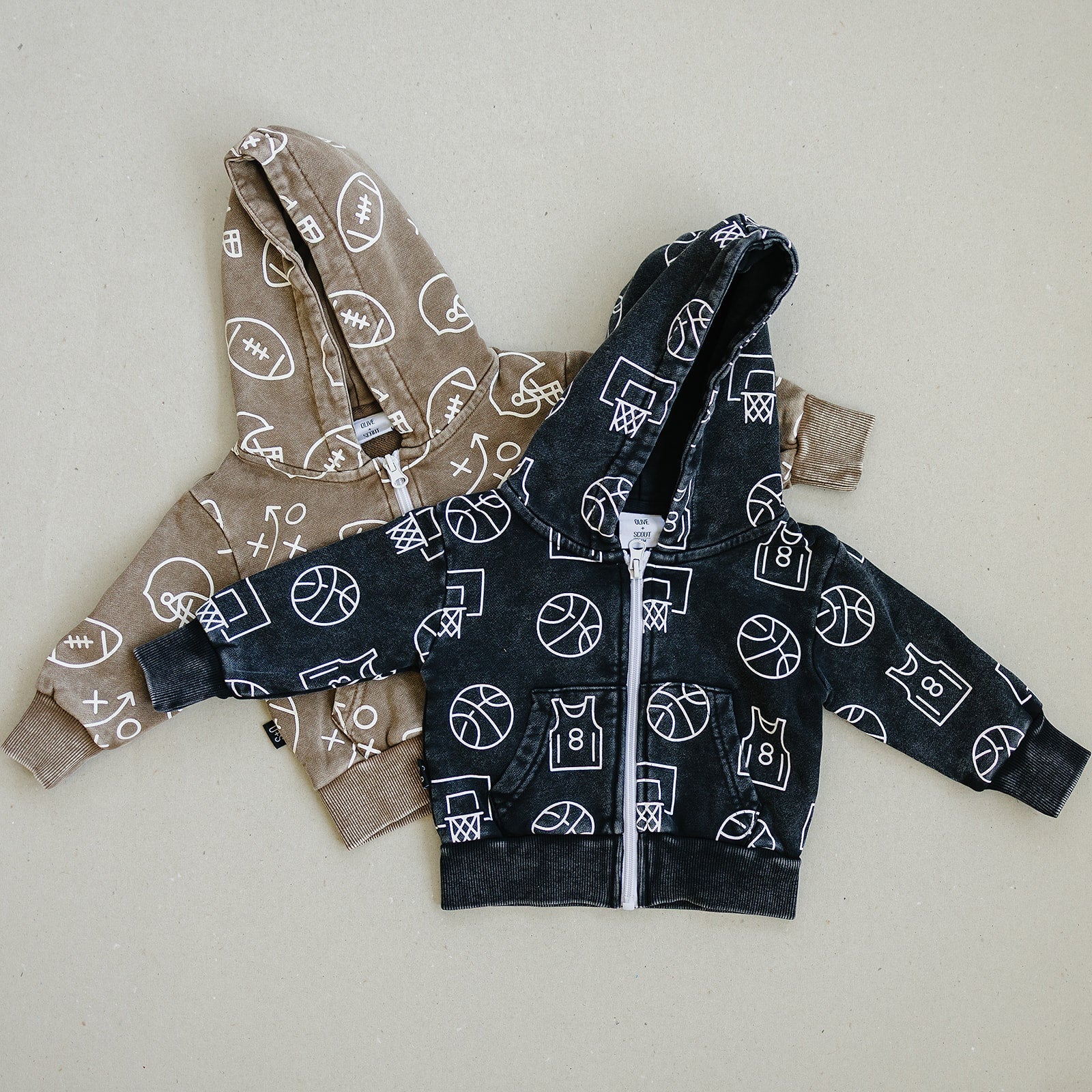 Cohen Zip Up Hoodie - Olive + Scout