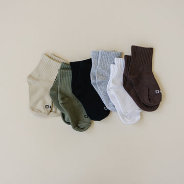 Crew Socks 3 Pack - Olive + Scout