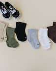 Crew Socks 3 Pack - Olive + Scout