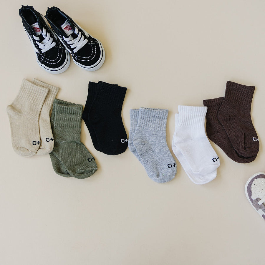 Crew Socks 3 Pack - Olive + Scout