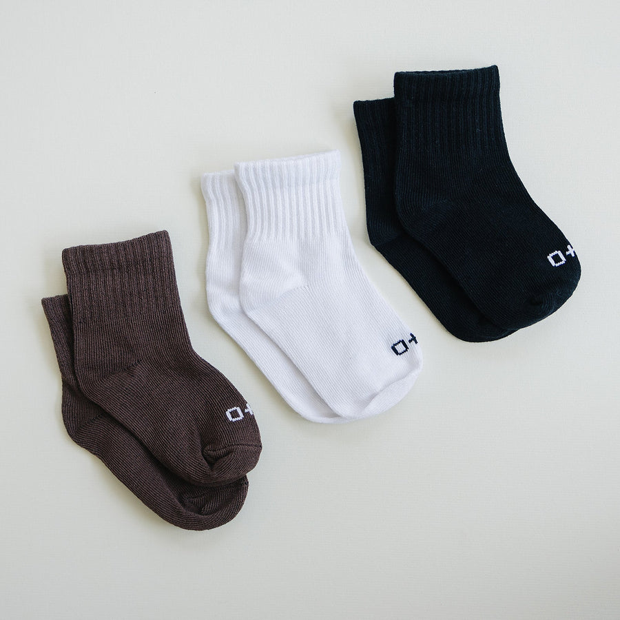 Crew Socks 3 Pack - Olive + Scout