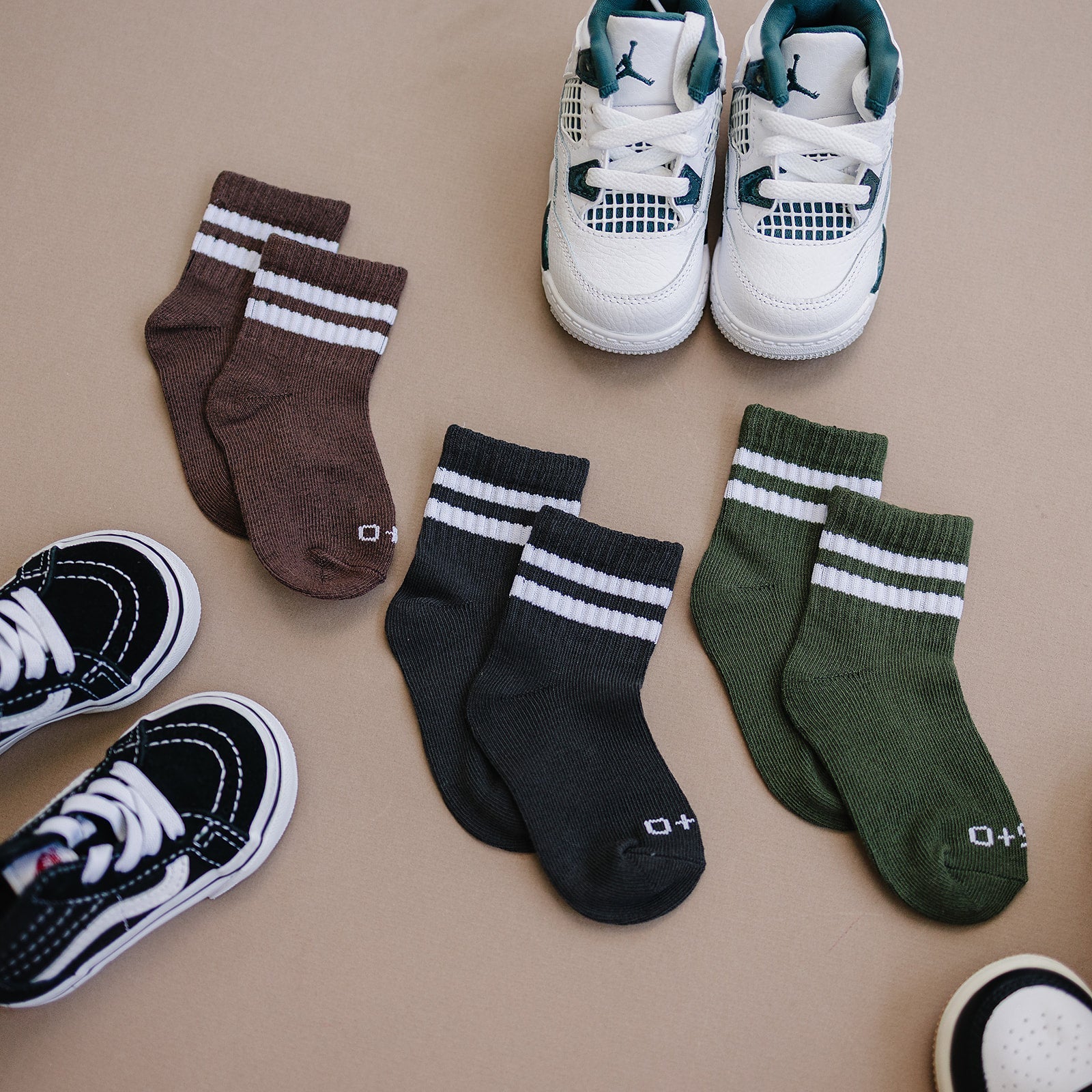 Crew Socks Autumn 3 Pack - Olive + Scout