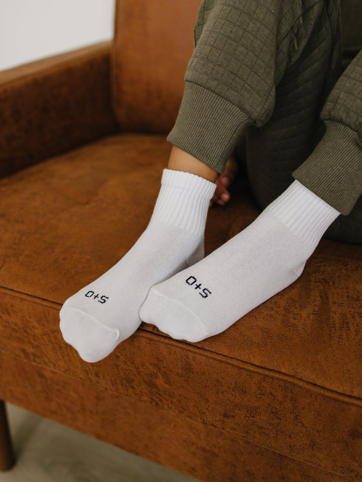 Crew Socks Basic Solid 3 Pack - Olive + Scout