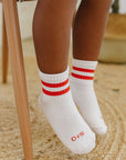 Crew Socks Striped 3 Pack - Olive + Scout