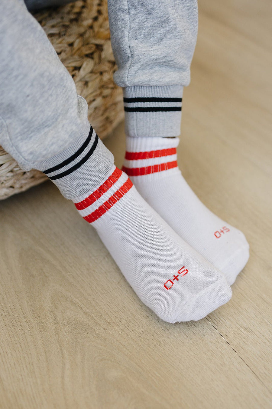 Crew Socks Striped 3 Pack - Olive + Scout