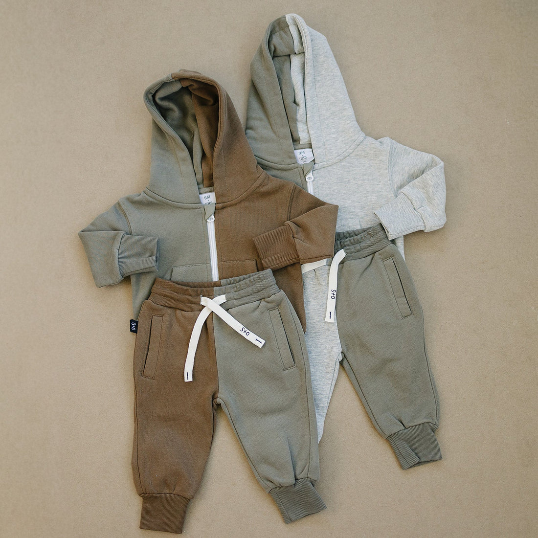 Dusty Zip Up Jogger Set - Olive + Scout