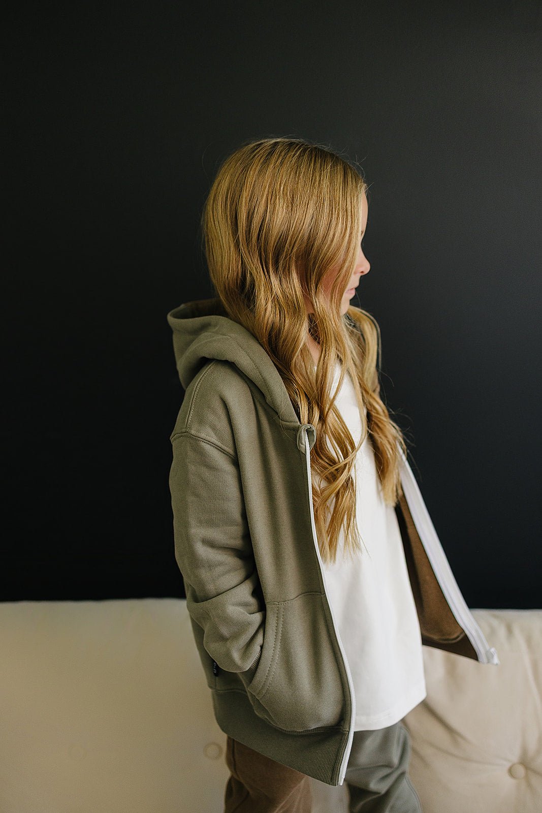 Dusty Zip Up Jogger Set - Olive + Scout