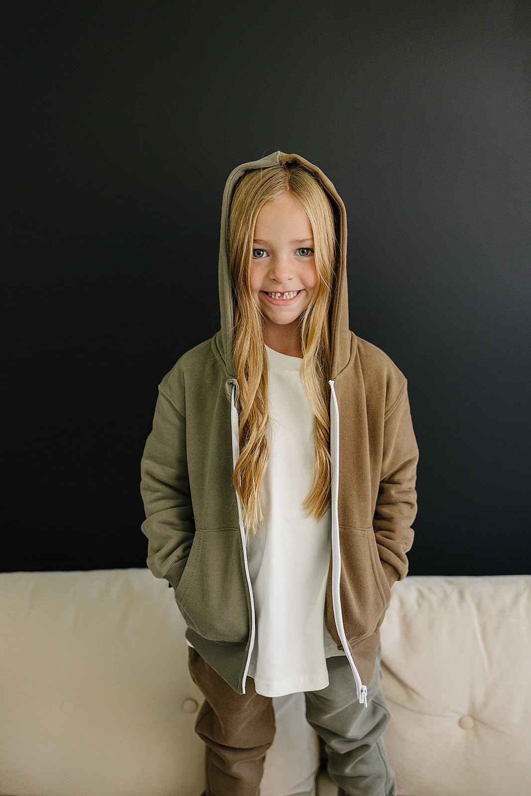 Dusty Zip Up Jogger Set - Olive + Scout