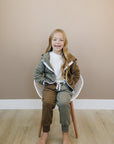 Dusty Zip Up Jogger Set - Olive + Scout