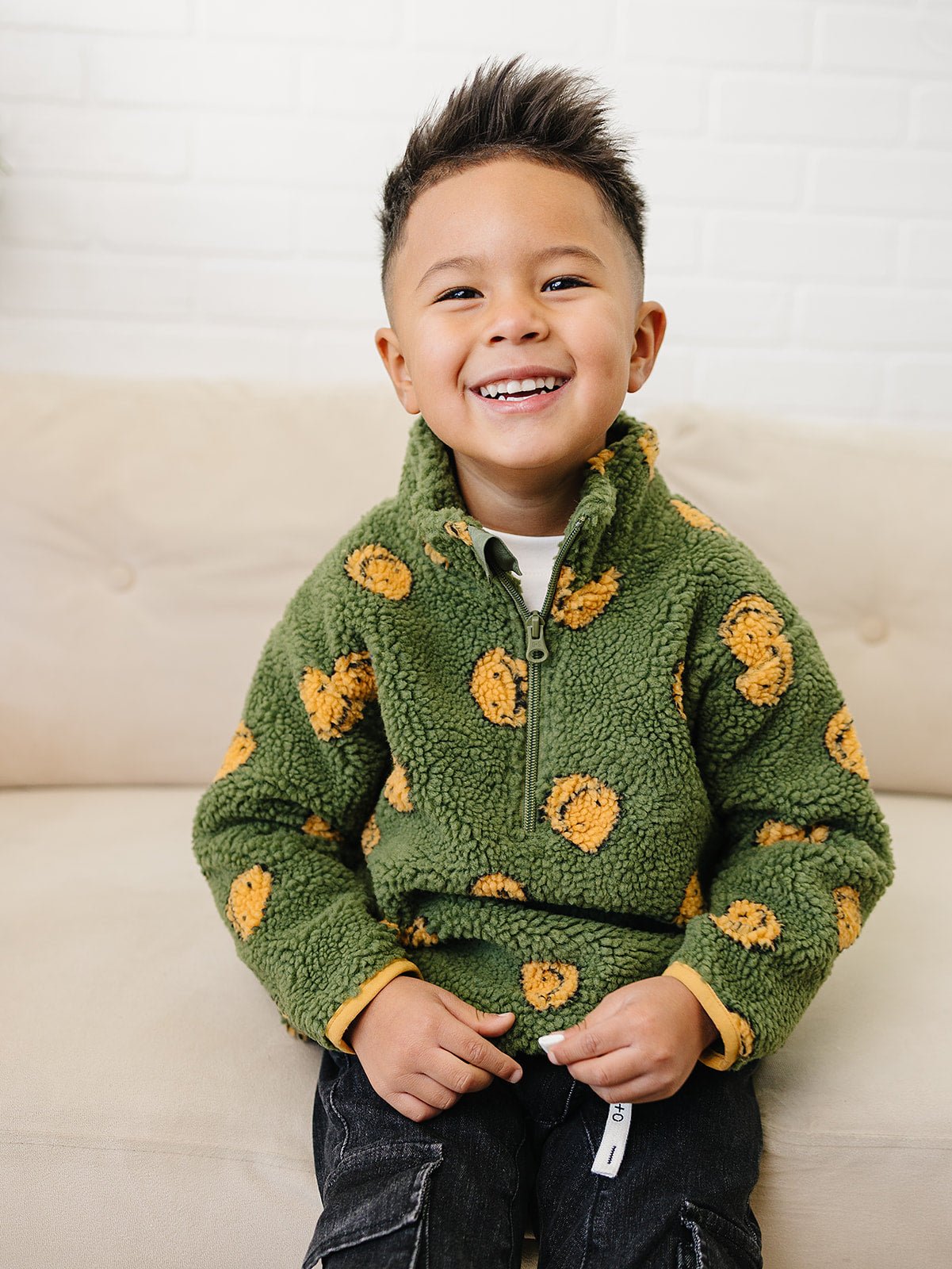 Gabe Fleece Pullover - Olive + Scout