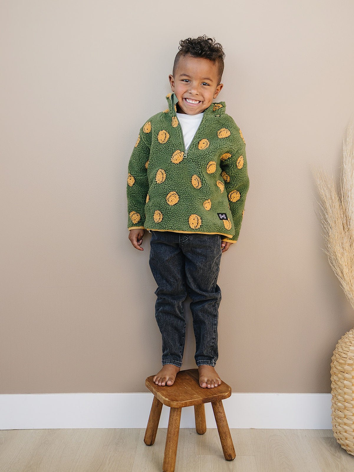 Gabe Fleece Pullover - Olive + Scout