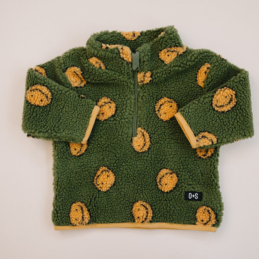 Gabe Fleece Pullover - Olive + Scout