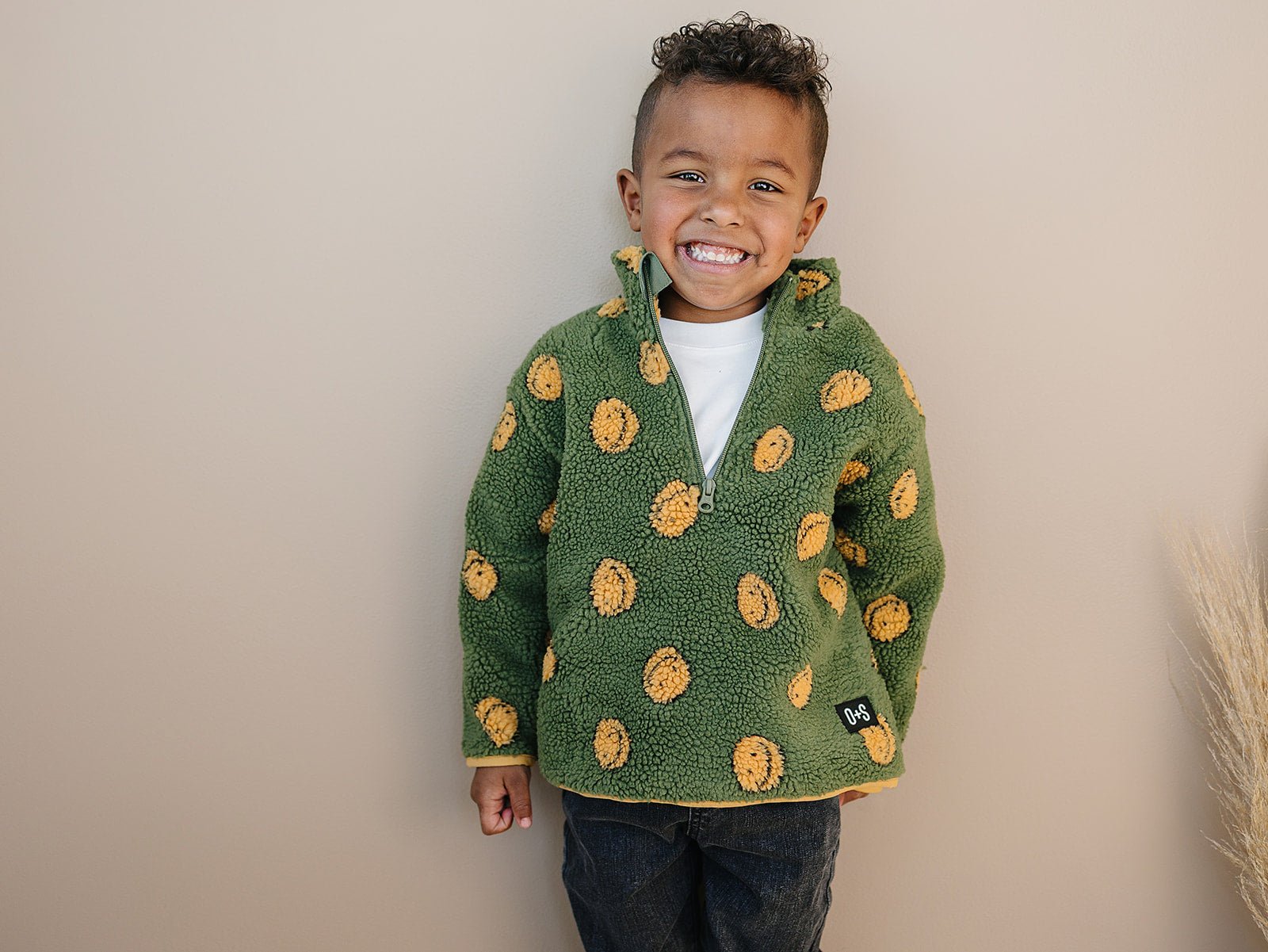 Gabe Fleece Pullover - Olive + Scout