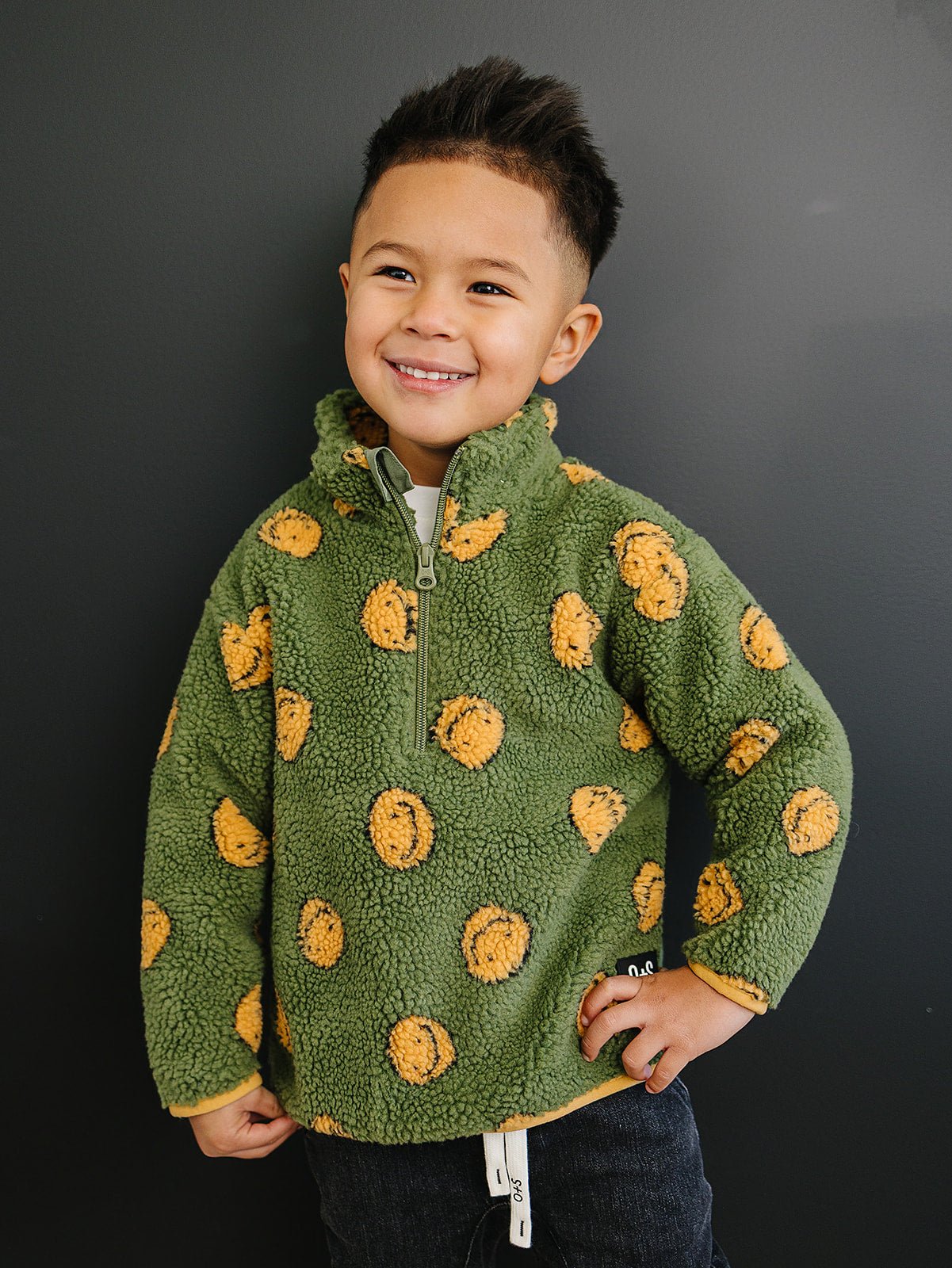 Gabe Fleece Pullover - Olive + Scout