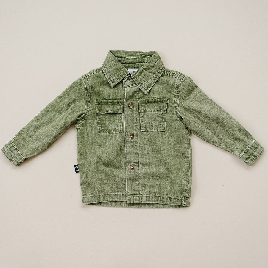 Jagger Denim Shirt - Olive + Scout