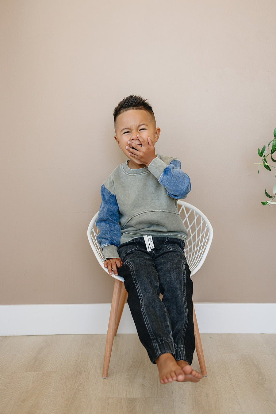 Morgan Crew Neck - Olive + Scout