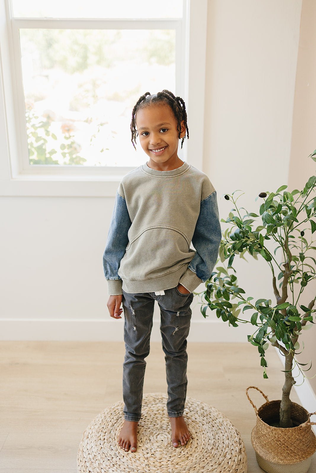 Morgan Crew Neck - Olive + Scout