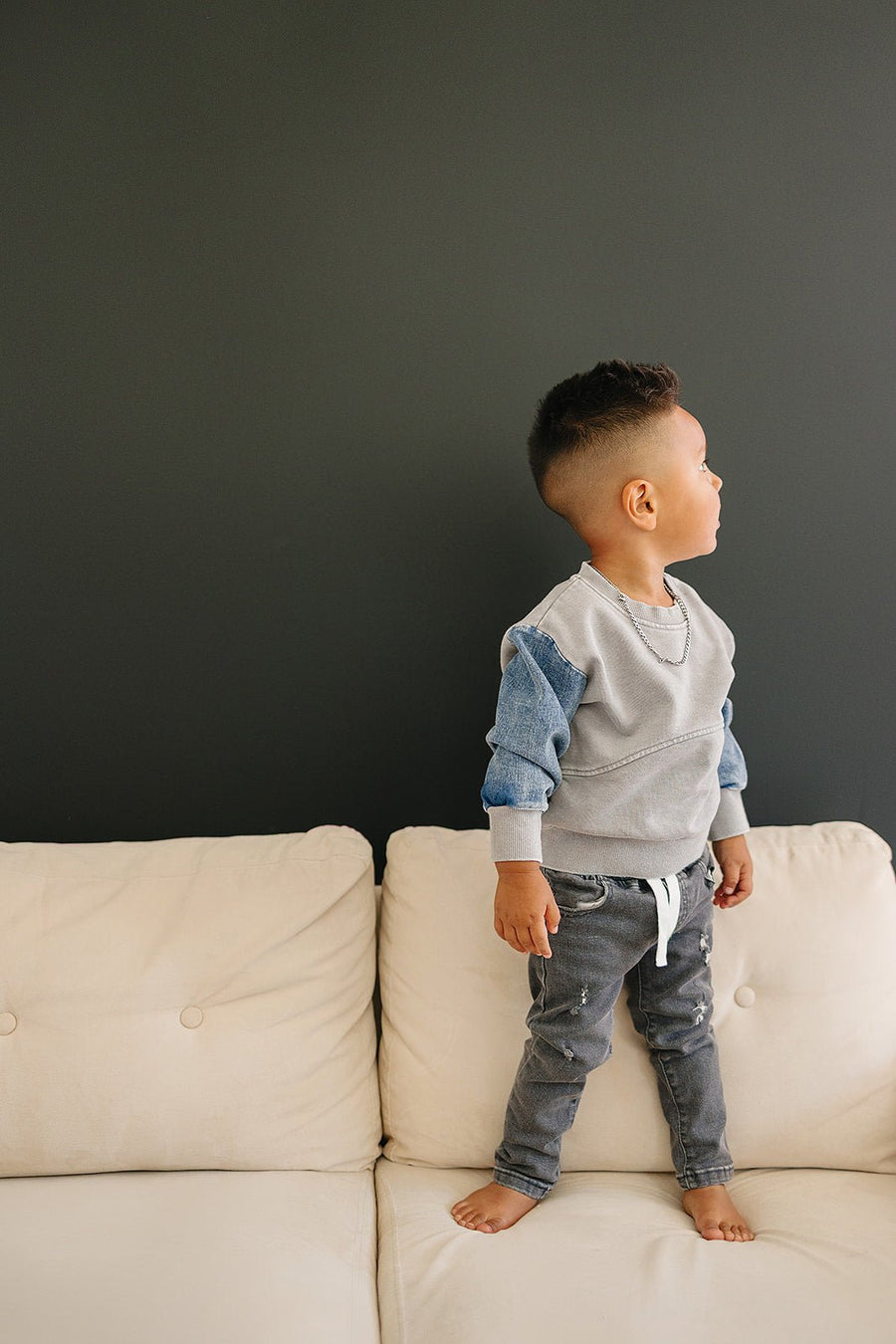 Morgan Crew Neck - Olive + Scout