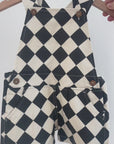 Checkered Overall Shorts