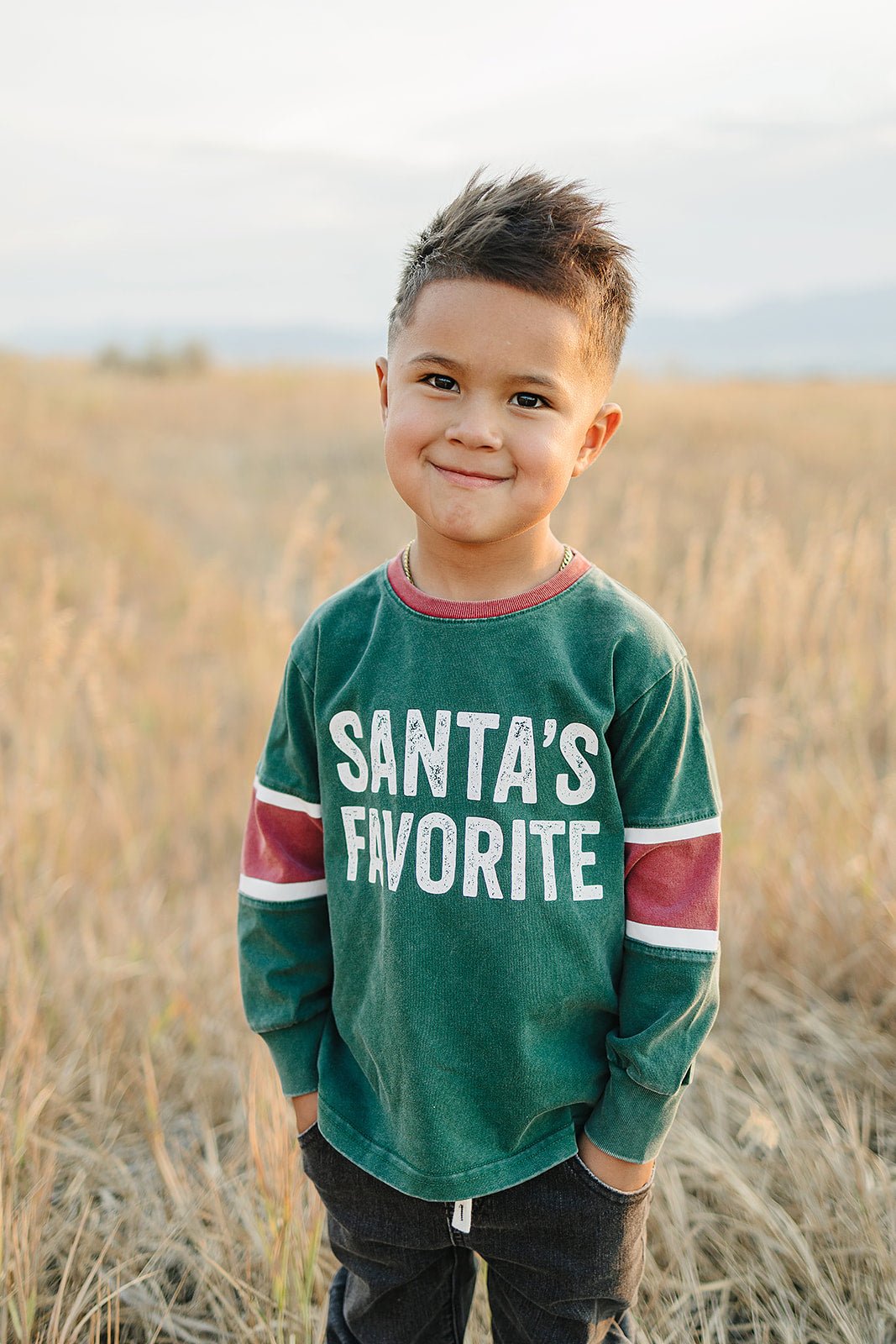 Santa's Favorite Long Sleeve - Olive + Scout