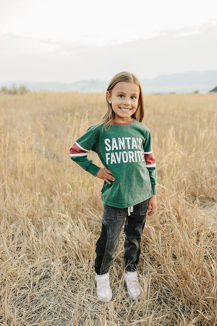 Santa's Favorite Long Sleeve - Olive + Scout