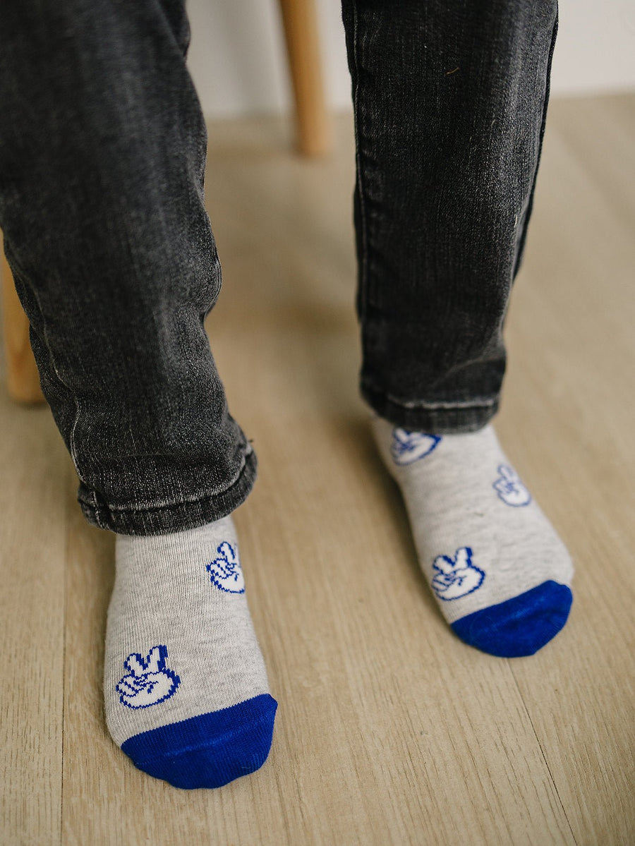 Smiley/Peace Socks 2 Pack - Olive + Scout