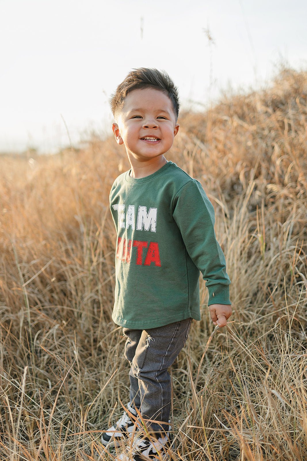 Team Santa Long Sleeve - Olive + Scout