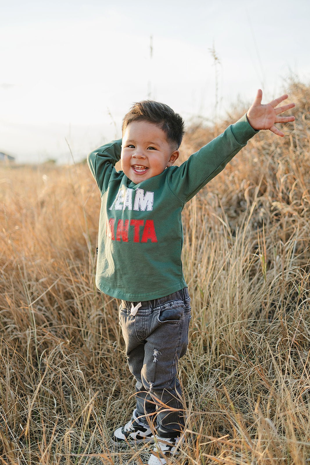 Team Santa Long Sleeve - Olive + Scout